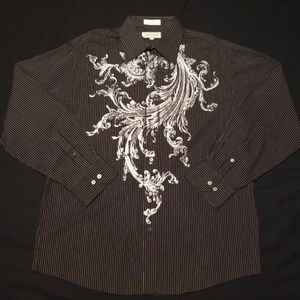 Eighty Eight mens long sleeve casual shirt large